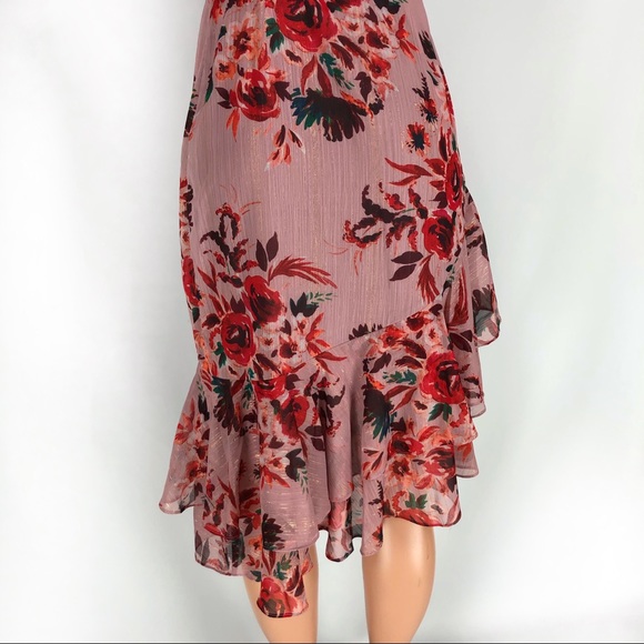 Lovers + Friends Stacy Midi Dress Holiday Floral - Picture 10 of 13